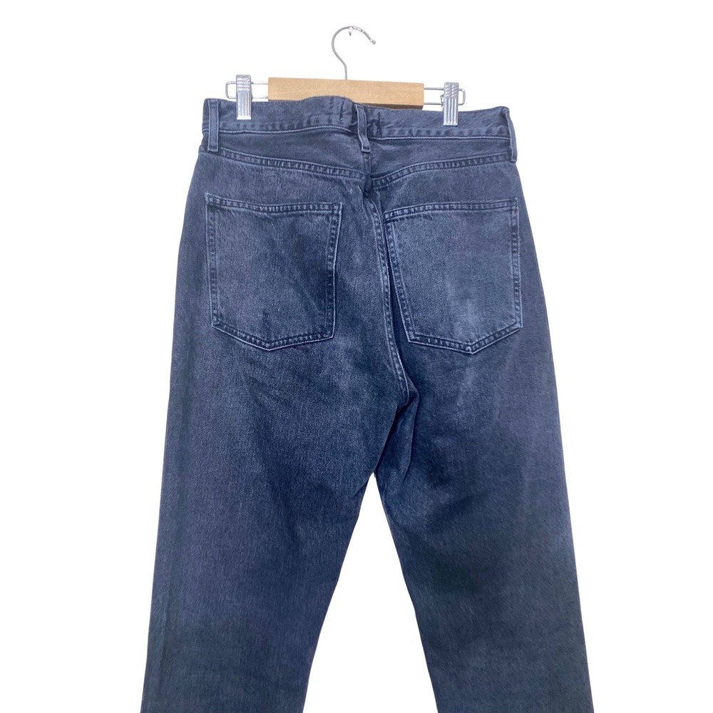 Agolde High Rise Straight Leg Distressed Jeans Faded Black‎ Size 27 - Picture 8 of 8